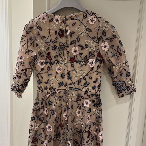 Size 2 fully lined petite floral Terijon blush gown.  Worn once - Picture 4 of 4